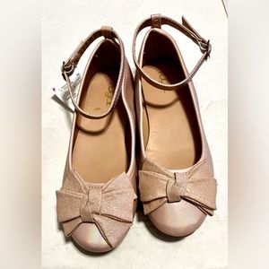 SUGAR flats Size 2 Rose Ankle Strap NWT